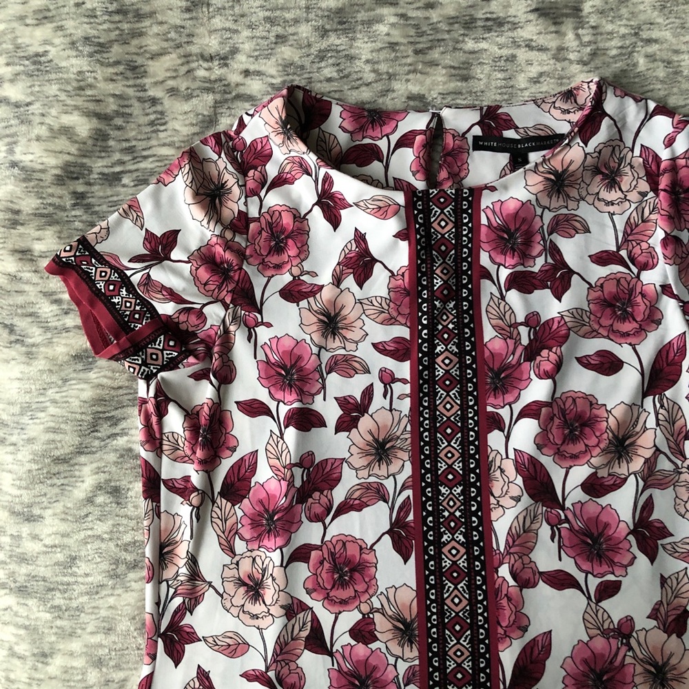 White House Black Market Floral Shift Dress